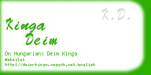 kinga deim business card